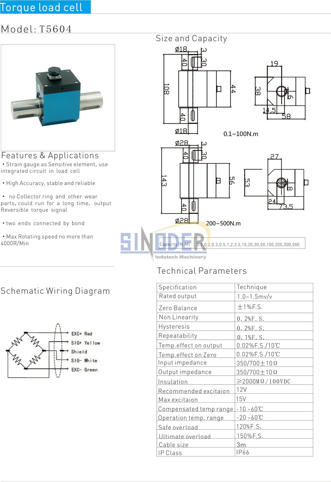 0.1nm to 500nm Dynamic Load Cell