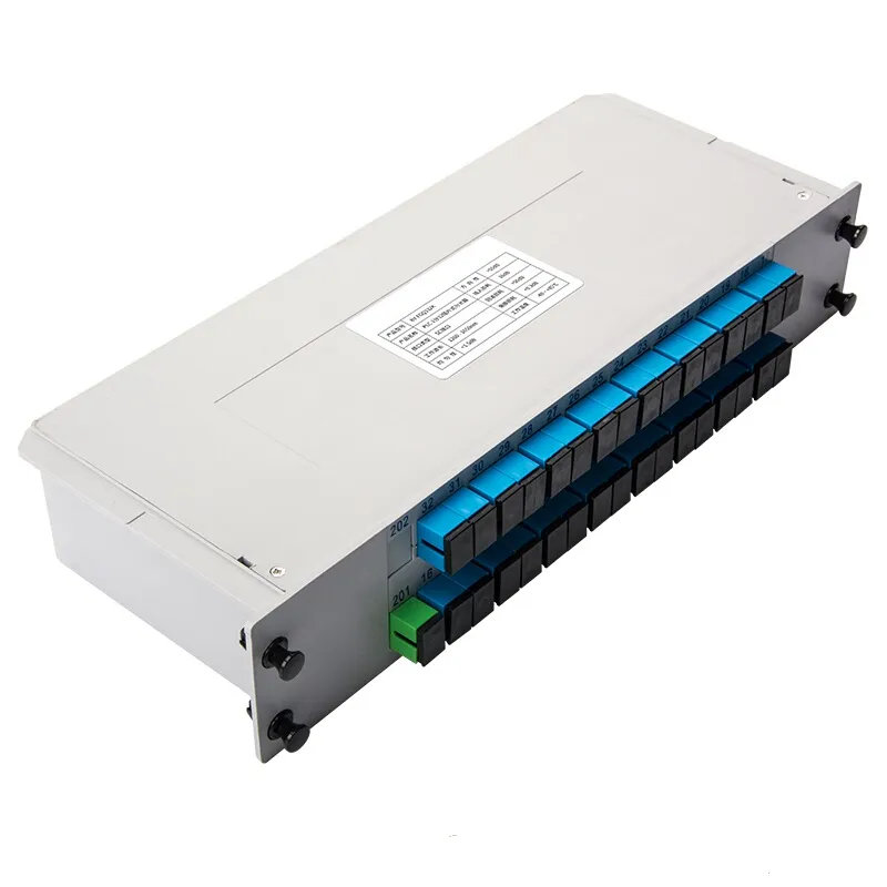 1 32 Splitter Cassette Box Inserting Type Sc APC Upc FTTH 32 Way Fiber Optic Splitter