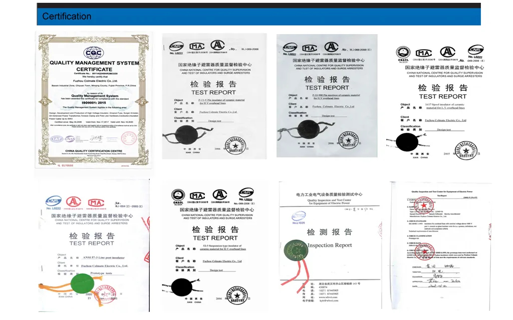11kv Composite Surge Arrester Lightning Arrester Metal Oxide Gapless Polymer Synthetic Polymeric 15kv 22kv 33kv 36kv High Voltage Porcelain Ceramic Station