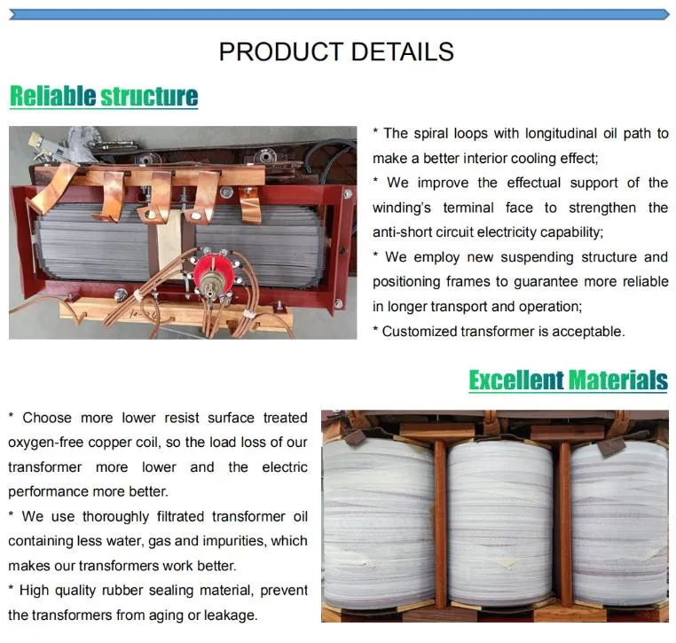 15kv Distribution Transformer Oil Immersed Step up Electric Transformer 2mva