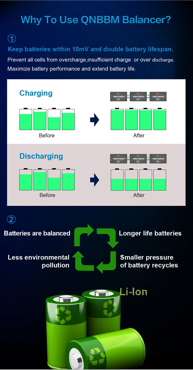 1s Lithium Battery Balancer with LED Indicator Blance Active Equalizer Battery Active Balancer Li-ion