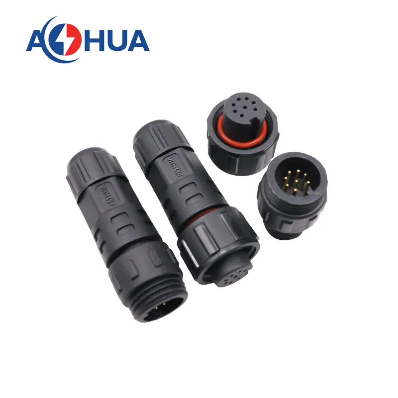 2 3 4 5 6 7 8 9 10 Pin Aohua IP67 Power Waterproof Circular Auto Wire Connector
