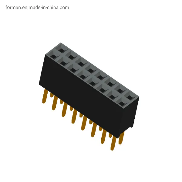 2.54mm Female Header 2*8 Pin Double Row Series Pin Connector