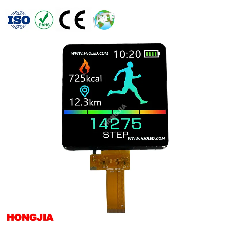 What is the Operating Temperature Range of the 5.0 inch Square LCD Screen 720x720 InCell with Touch for Automotive Use