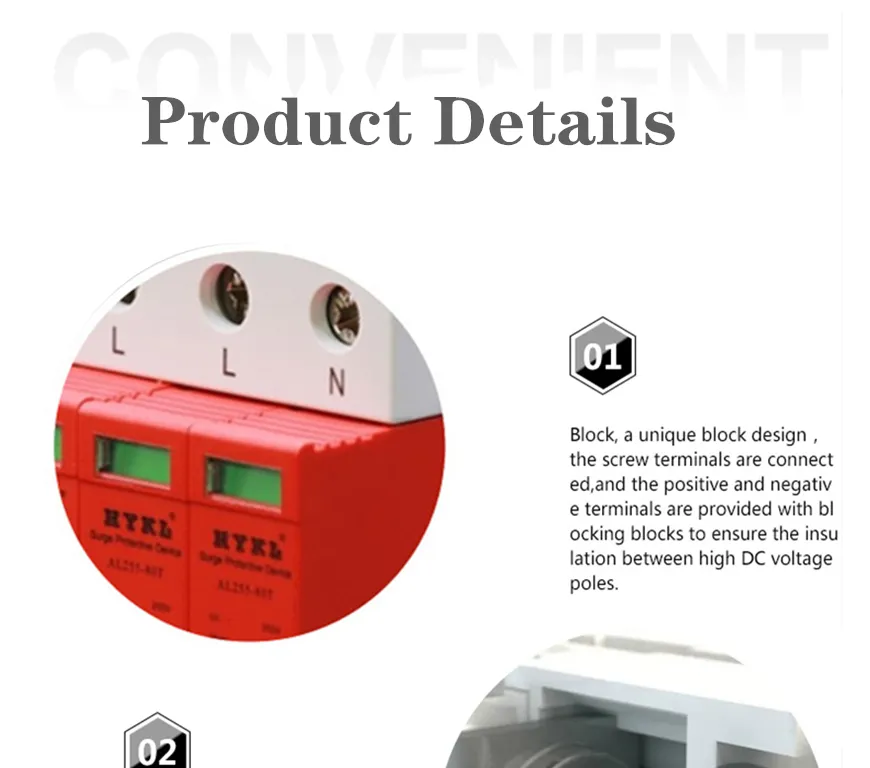 20ka 40ka 3p+Npe 275V AC SPD DIN Rail Lightning Surge Suppressor Arrestor Protective Devices