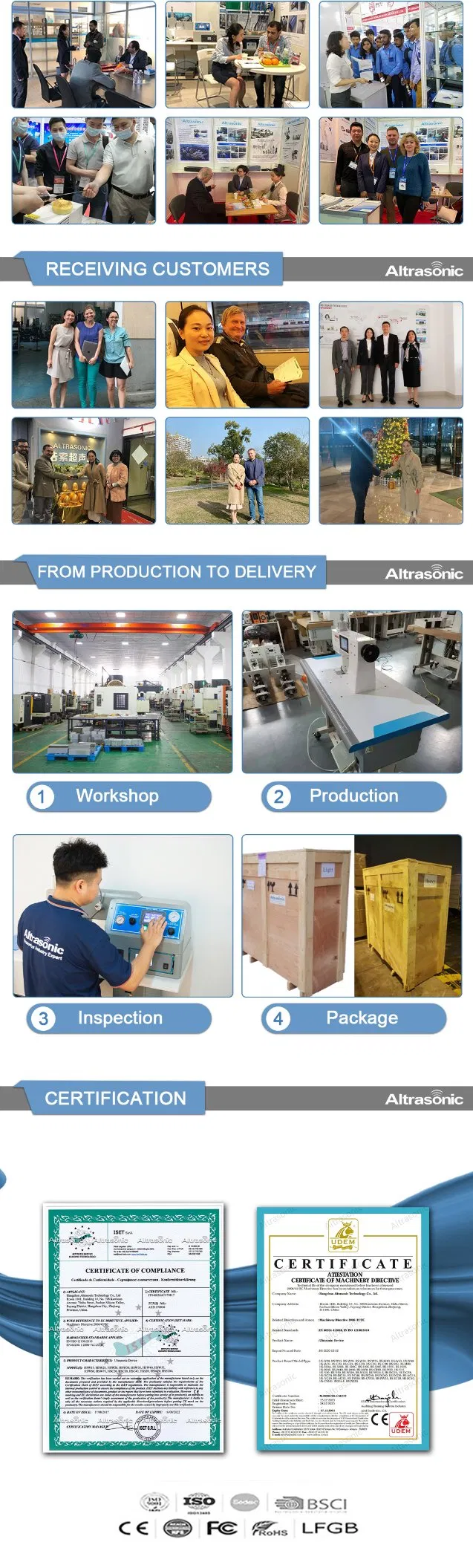 20kHz 2500 Watts Altrasonic Hot Sales Non-Standard Custom Transducer Telsonic Replacement Ultrasonic Converter