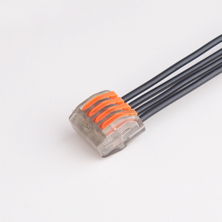 222-414 Lever-Nuts 4 Conductor Compact Connectors Directly Sale From Factory Pct-414 CE Certificate Terminal Wire Connector for Junction Box Universal Connector