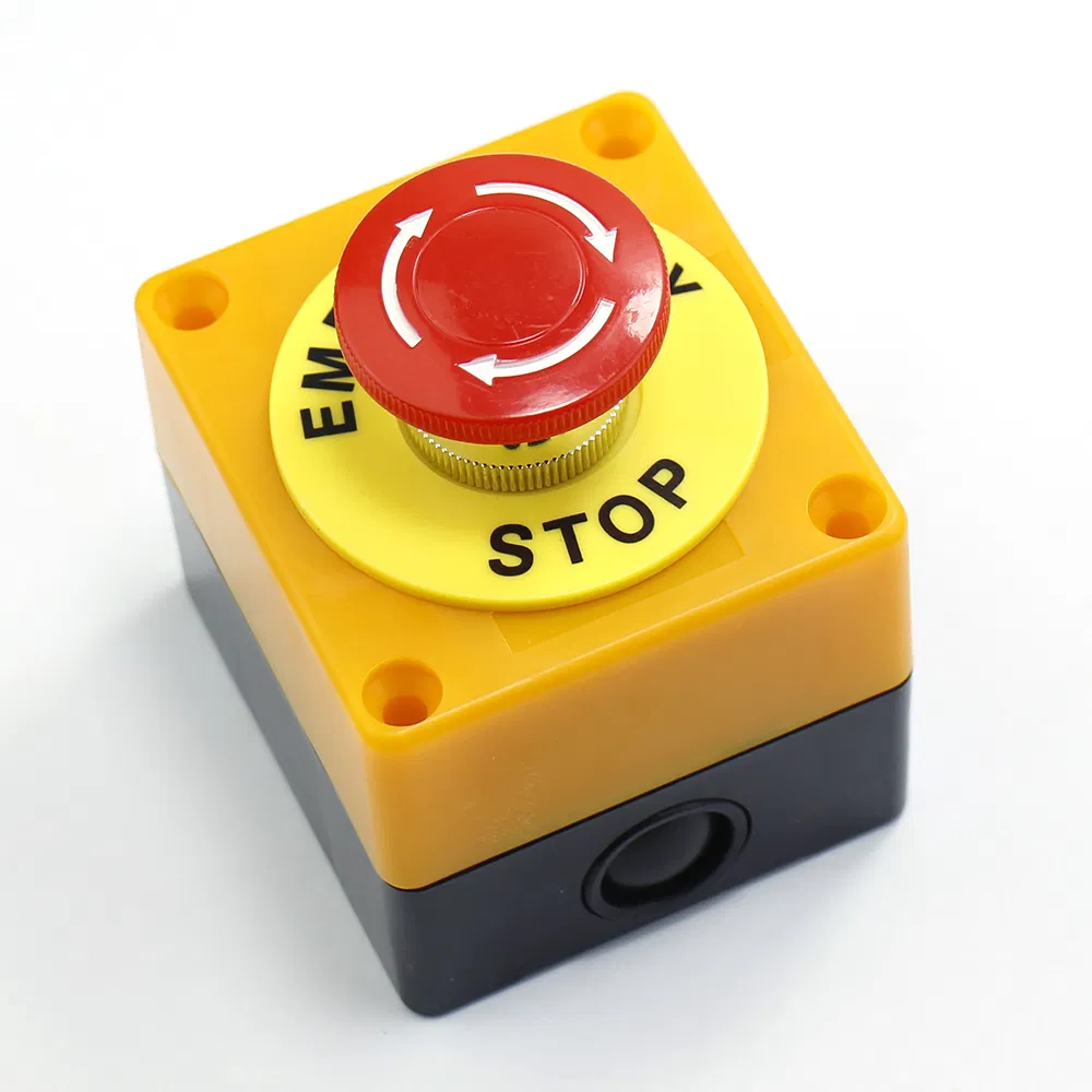 22mm Mushroom Emergency Stop Push Button Switch Box
