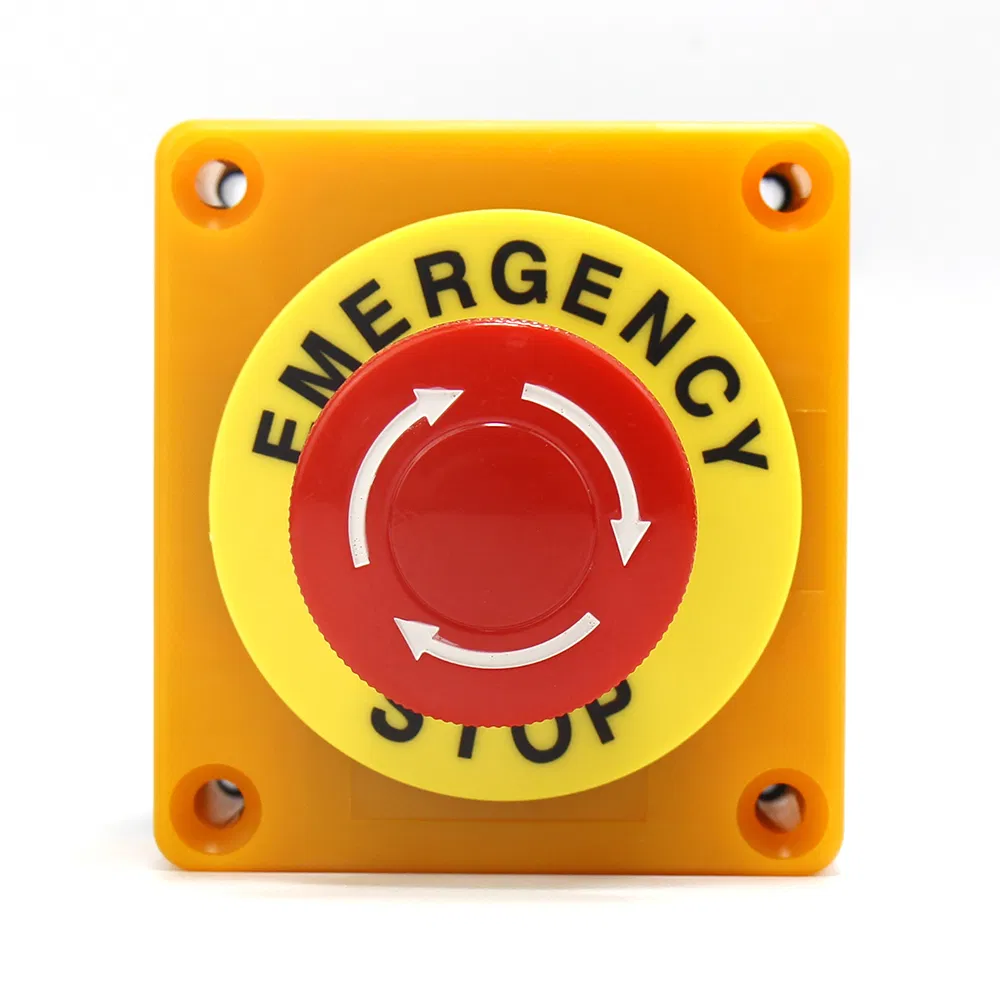22mm Mushroom Emergency Stop Push Button Switch Box