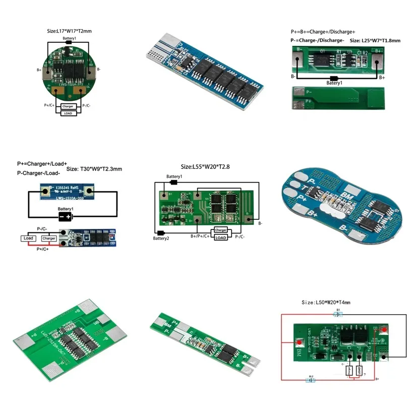 3.7V 1s Battery Management System 5A