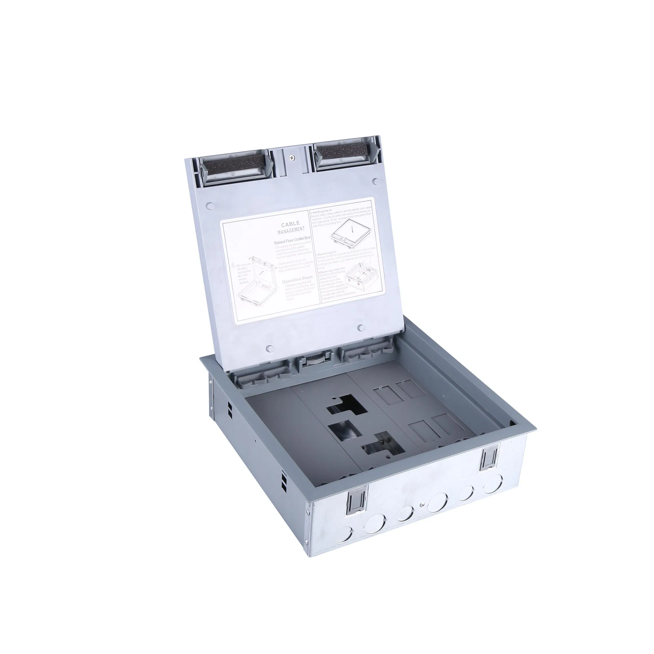 3 Compartments Junction Box / Raised Floor Socket /Audio Visual Sockets