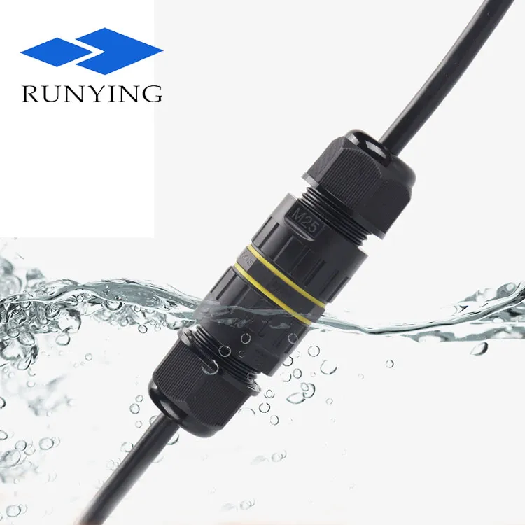 3 Pin Screwless Waterproof LED Outdoor Lighting Connector IP68 Waterproof 5-12mm/10-14mm Electrical Cable Junction Box