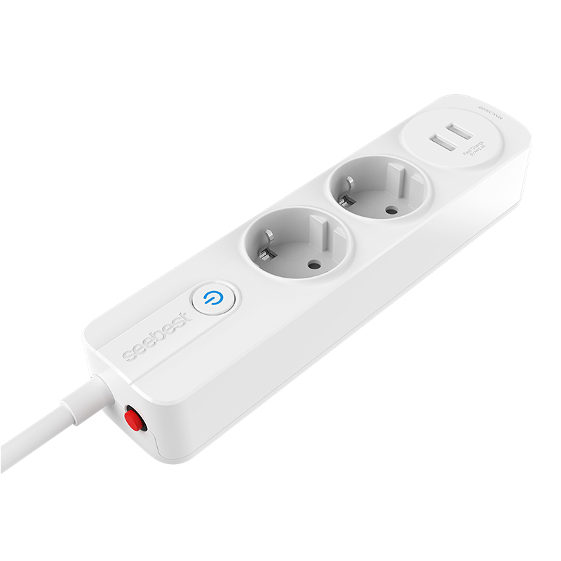 3 Ways Germany European Plug Extension Socket Smart Power Strip Electrical Socket with Child Surge Protection