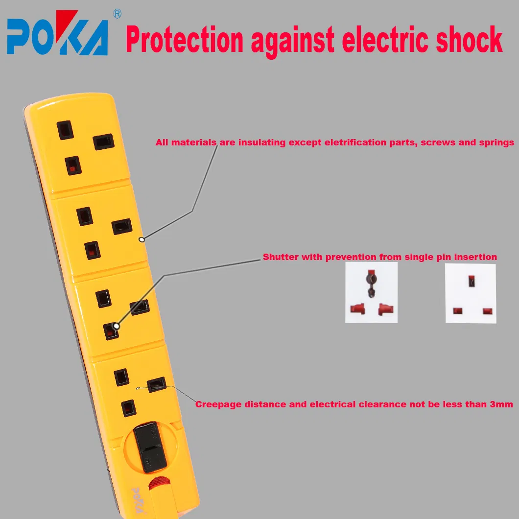4 Way Multi Power Strip with 2*USB Port 2400mA