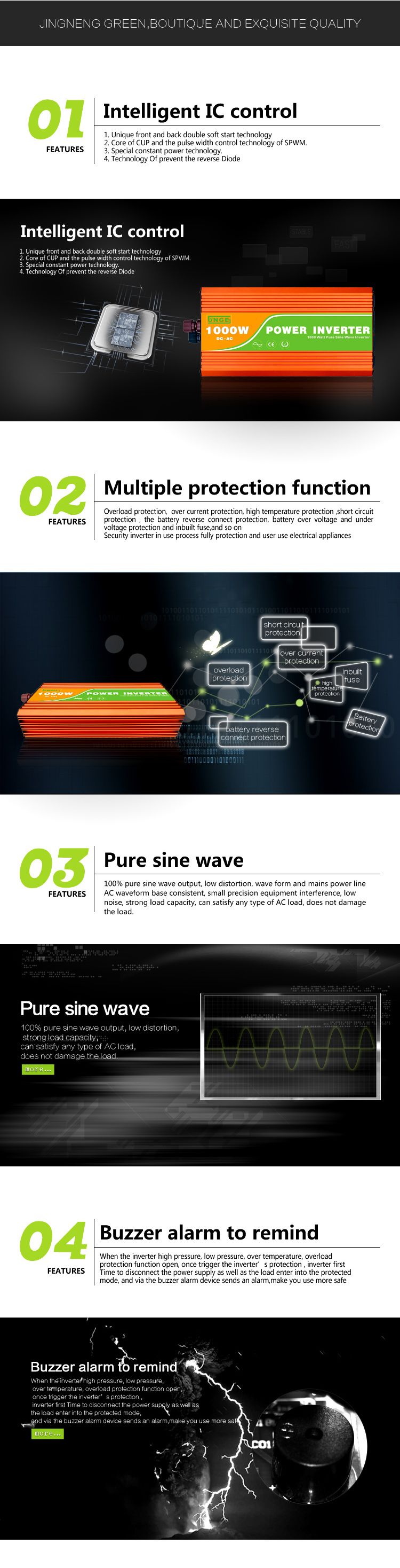 5000 Watt &nbsp;12V/24V/48V DC to AC 110V/220V/230V Pure Sine Wave Solar Power Inverter