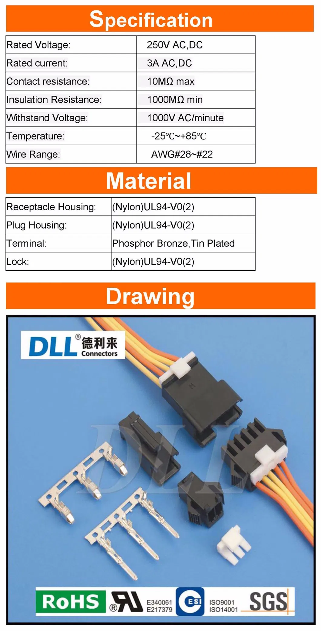 51021 51021-0800 51021-0900 51021-1000 51021-1200 51021-1300 Equivalent Molex Wire to Board Housing Connector