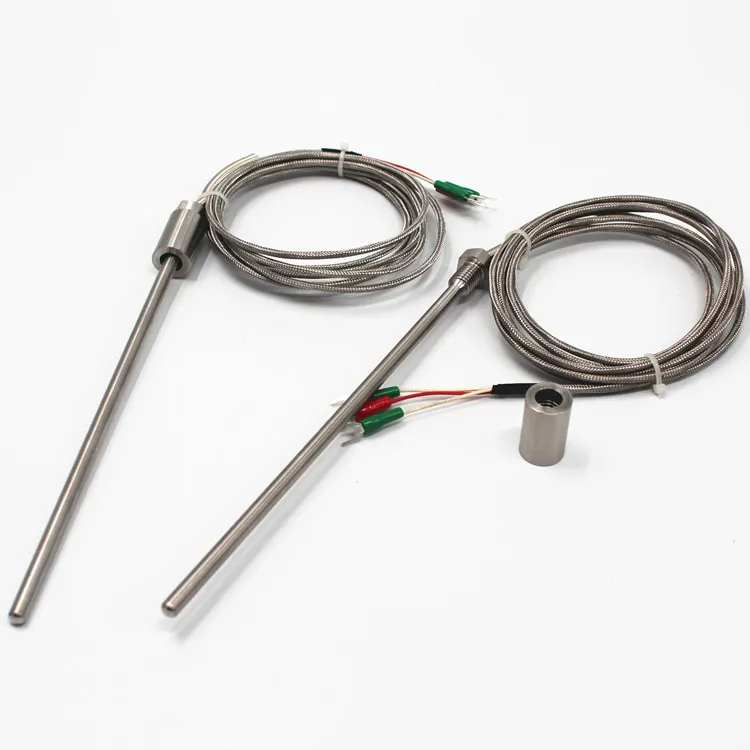 6X50 mm SS304 Probe 2m Glassfiber Cable Wzp-291 PT100 Rtd Sensor