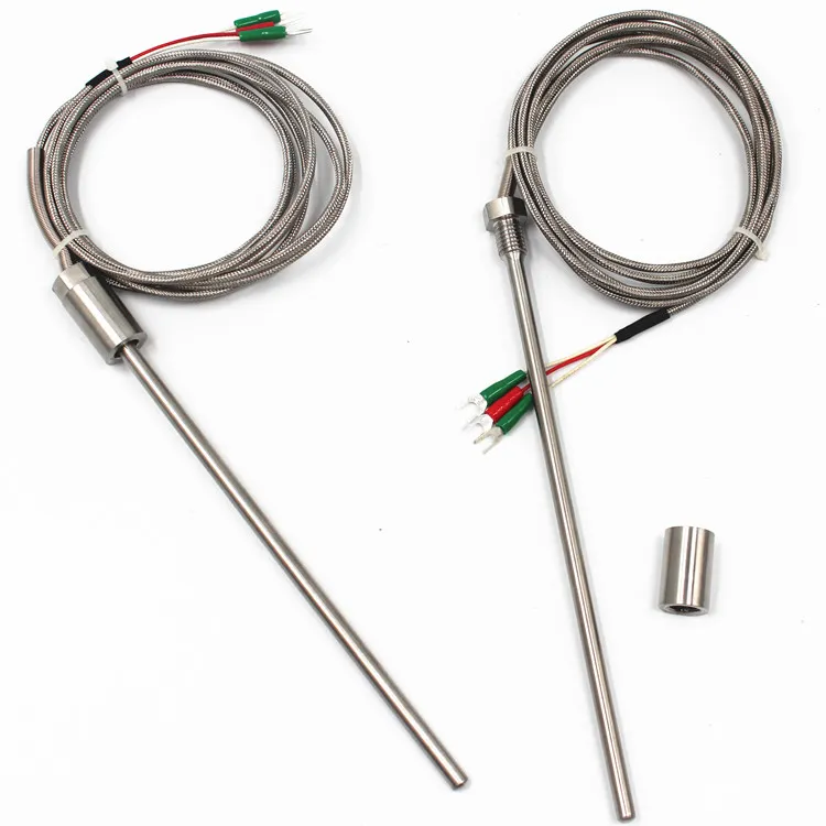 6X50 mm SS304 Probe 2m Glassfiber Cable Wzp-291 PT100 Rtd Sensor