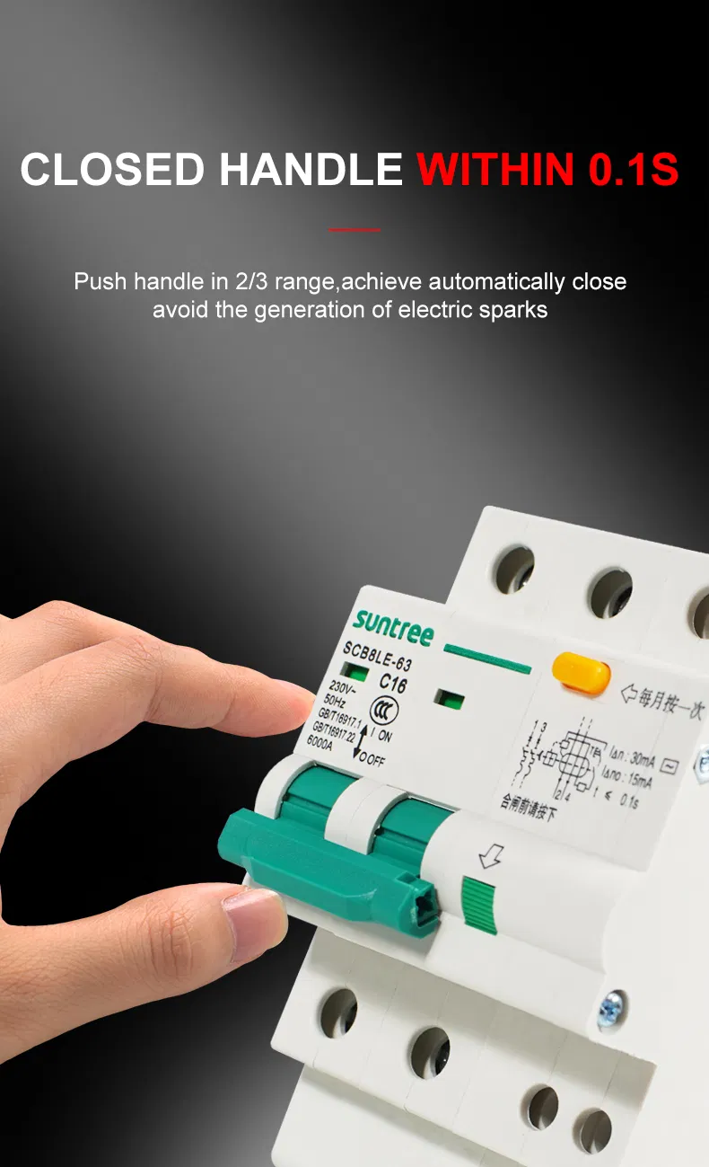 AC Earth Leakage Circuit Breaker Device Single Phase C Curve 20AMP ELCB/RCCB/RCD/MCB Price