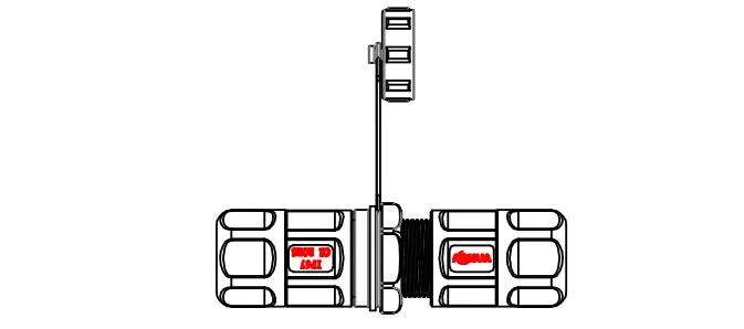 Ahua Waterproof Ethernet IP67 8 Pin Cable RJ45 Panel Mount Connector