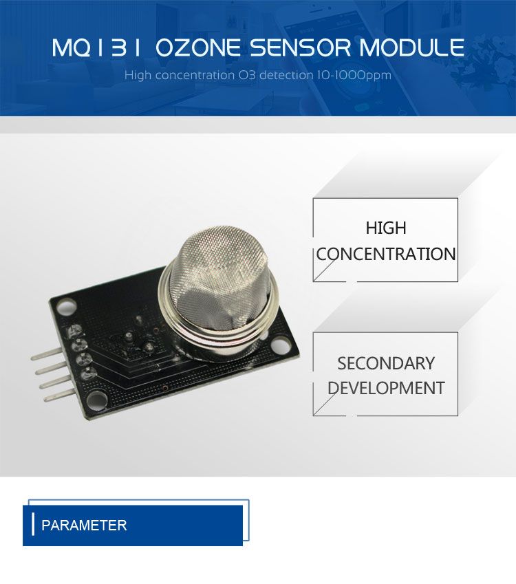 Air Detection Probe Ttl Analog Output Module Ppb Mq131 O3 Ozone Gas Sensor