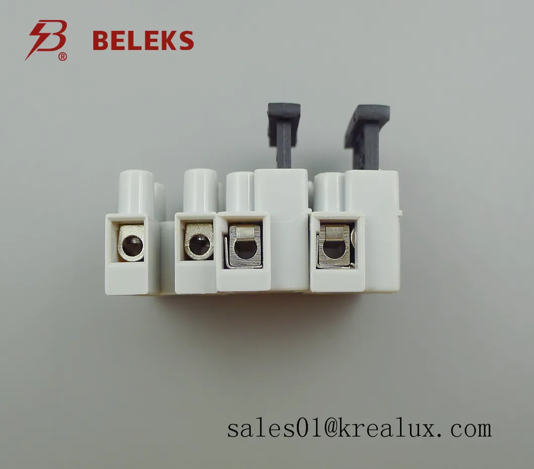 Beleks EU Standard 94-V2 450V Polyamide66 4 Pole Fused Mounting Terminals VDE Ce CQC (FT06-1W+FT06-3W/83)