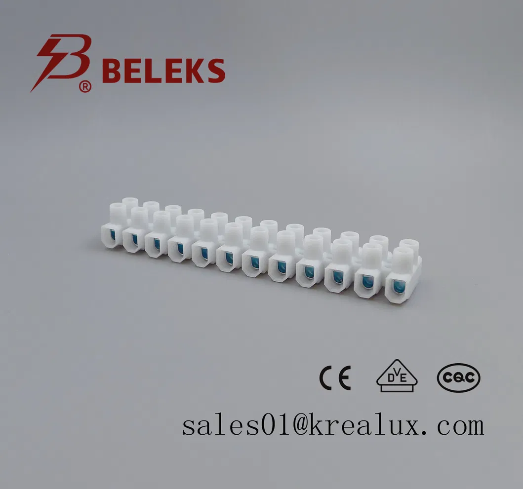 Beleks/Krealux T04-12s (P) CE 12 Ports/Poles/Ways Terminal Block/Strip/Barrier
