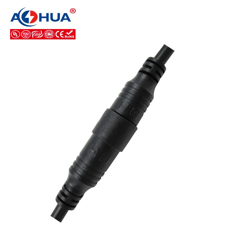 Black DC Power Cable M11 Quick Connector 5.5 2.1