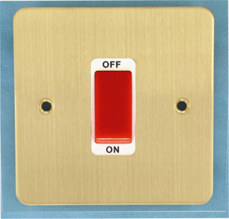 BS En60669-1 45AMP 1gang Double Pole Switch Single Plate