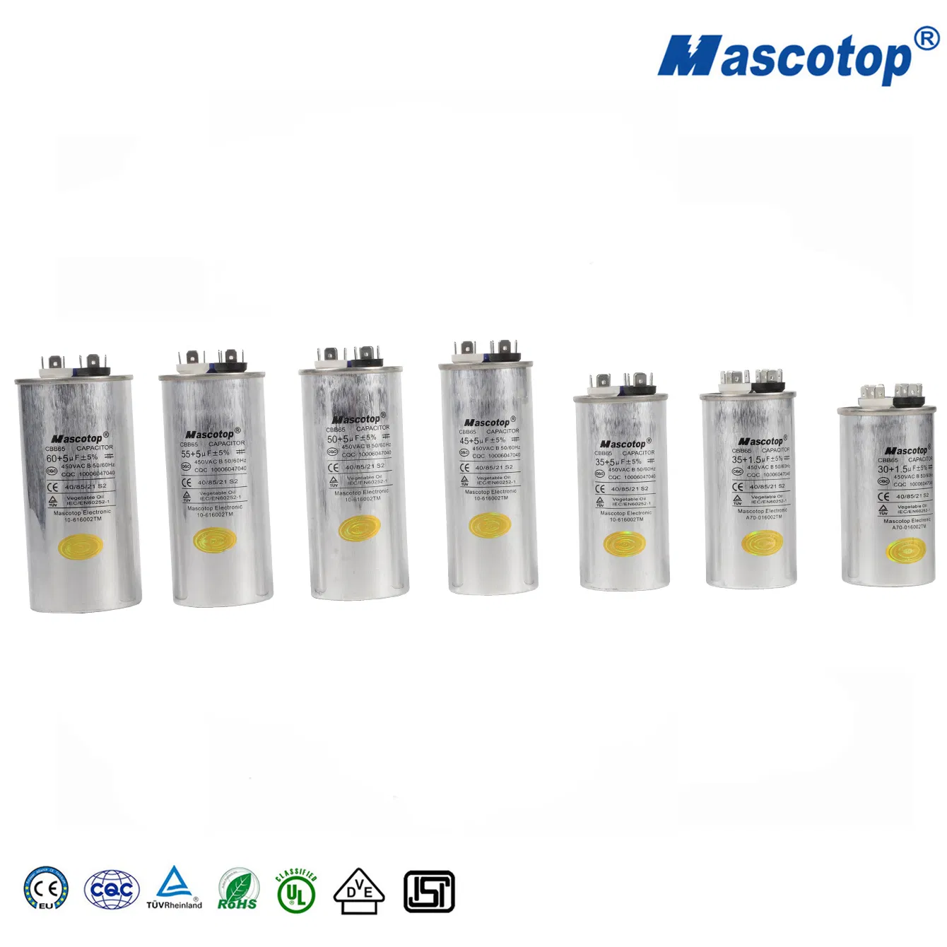 Cbb65 Polypropylene Running Aluminum Capacitor Suitable for Air Conditioner