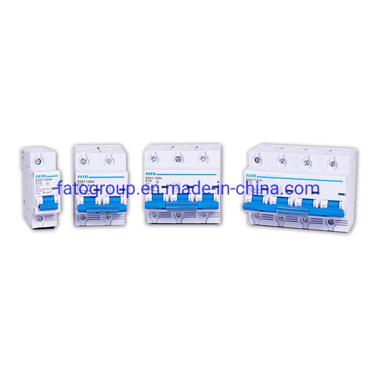 China Fato Factory Produced All Kinds of MCB Dz47-100h Electronic Safety Mini Circuit Breaker