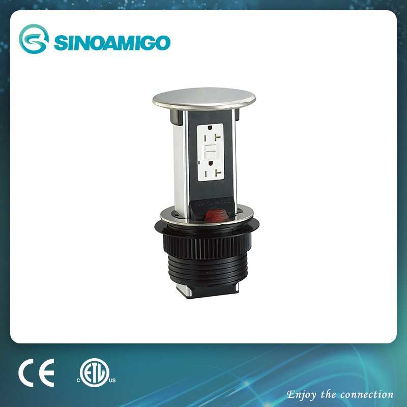 Counter Pop up Columnar Power Receptacle Outlet