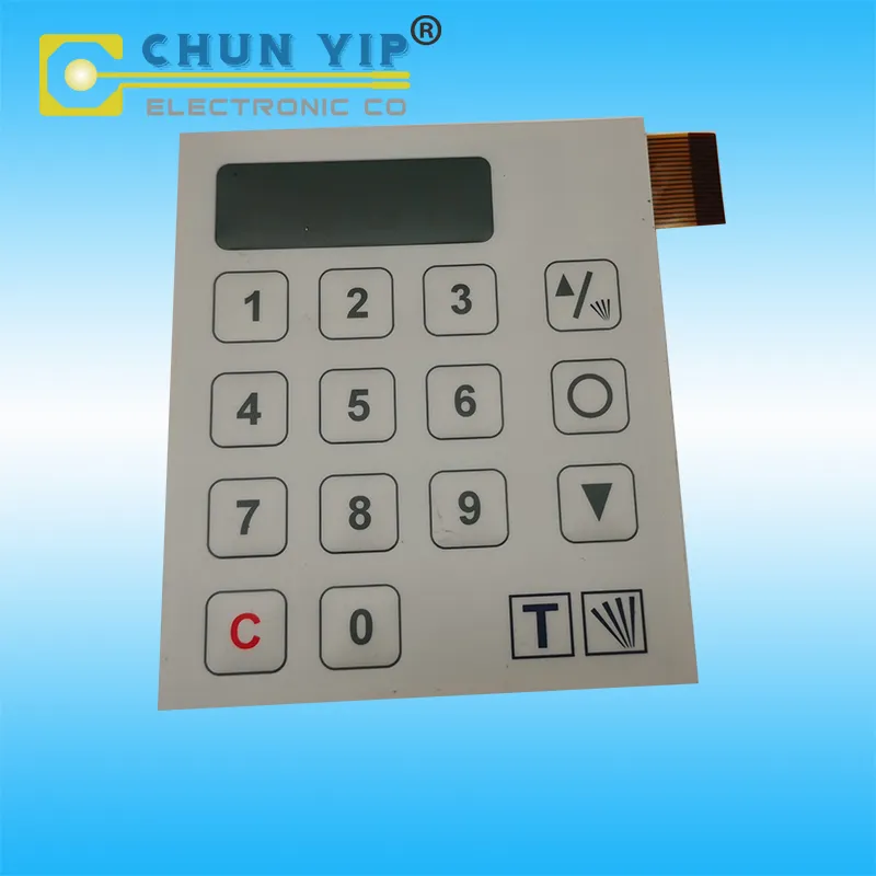 Custom FPC Line Metal Shrapnel Type High Quality Waterproof Frame Membrane Switch Keyboard