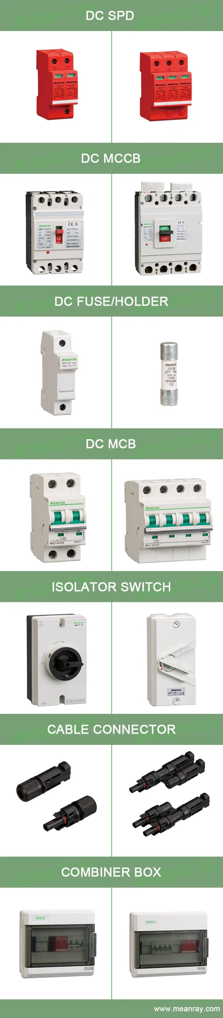 DC MCB 4p 16A 1000V 6A-63A Solar 2p DC Renewable Energy Clear Energy Circuit Breaker