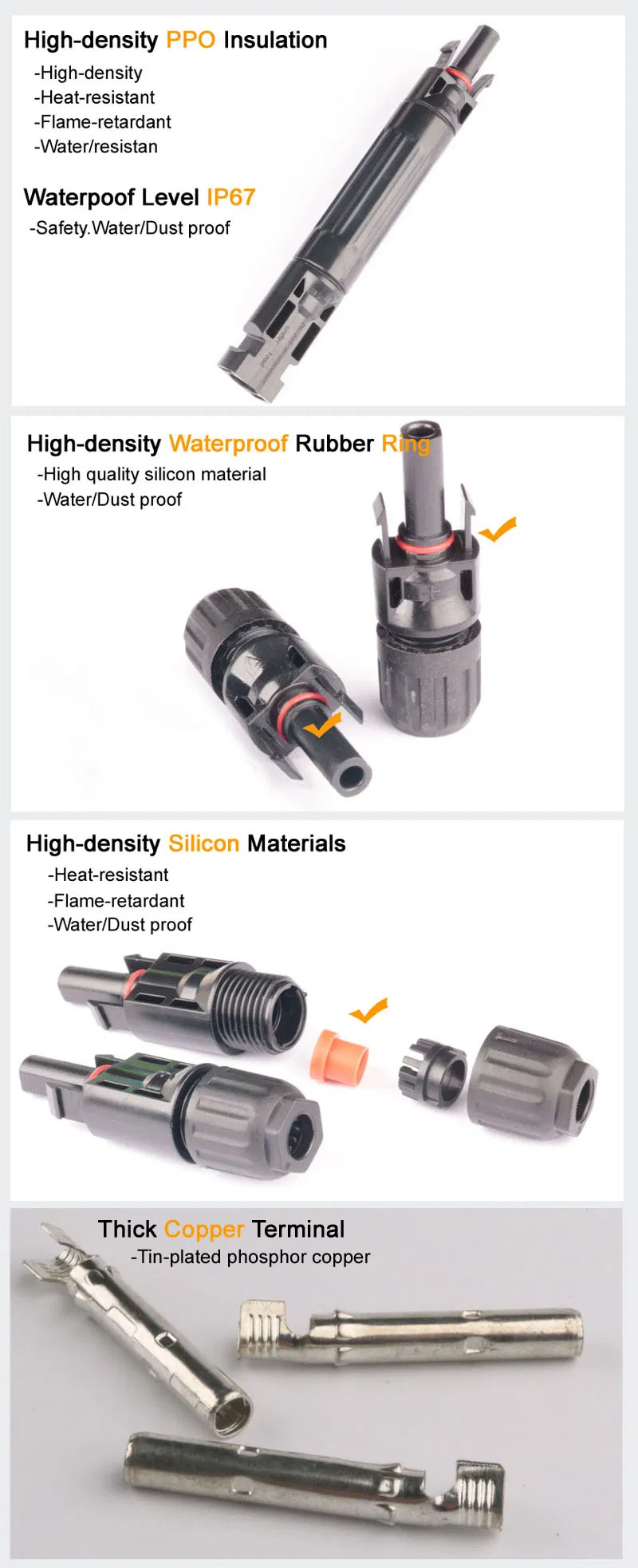 Dsola Factory Hot Sales Photovoltaic R4 Solar Connector