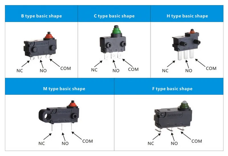 Electrical Micro Switch with Green Pin Plunger IP67 Waterproof