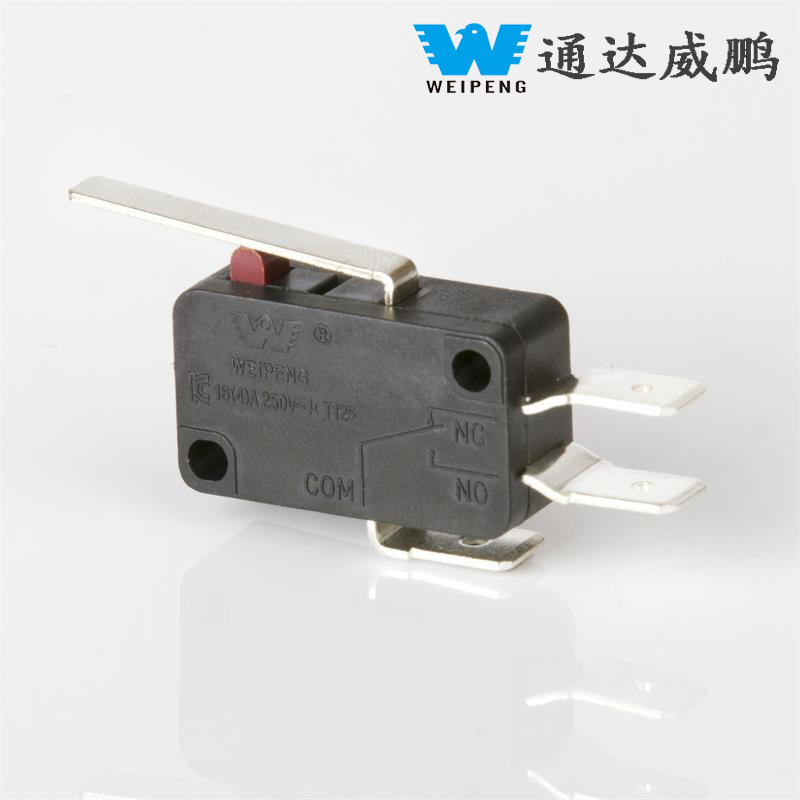 ENEC Approval 25t85 Push Button Electric Parts Micro Switch with Straight Lever Omron D2FC 3 Pin Micro Switch