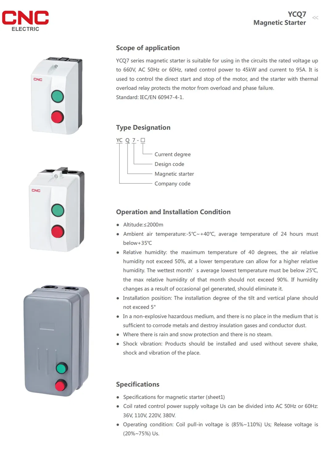 Factory 9-95A Normal Type Circuit Breaker MCB Starter with Magnetic with Good Price