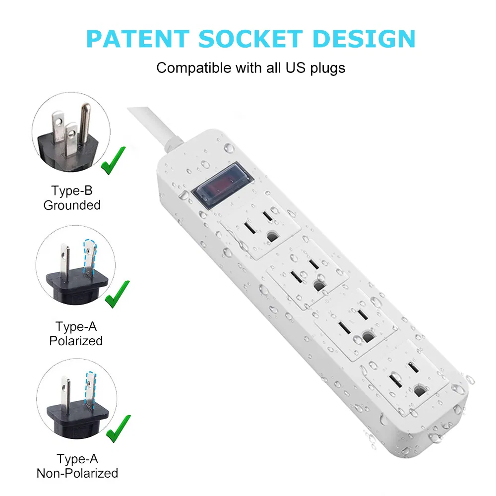 Factory Supply Cheapest Unique Waterproof Power Strip Electrical Extension Socket