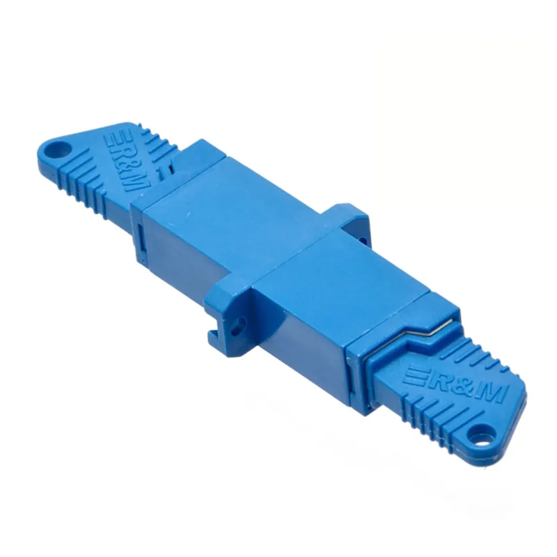 Fiber Optic Adapter Flat Connector E2000 APC to E2000 APC 9 / 125&mu; M Sx with Ceramic Sleeve