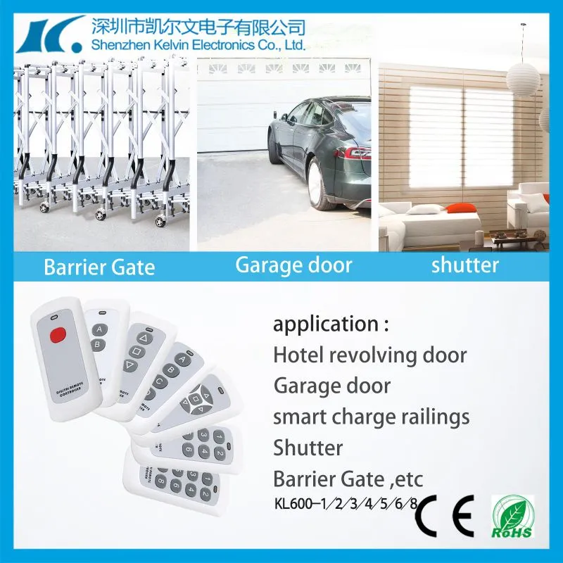Fixed Code 2260 Transmitter Garage Door RF Remote Control Kl600