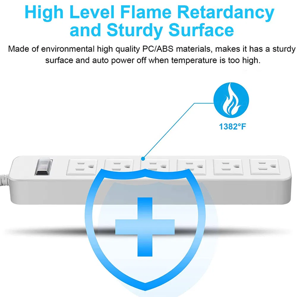 High Quality Waterproof Power Strip Garden Safety Socket 6 Outlets