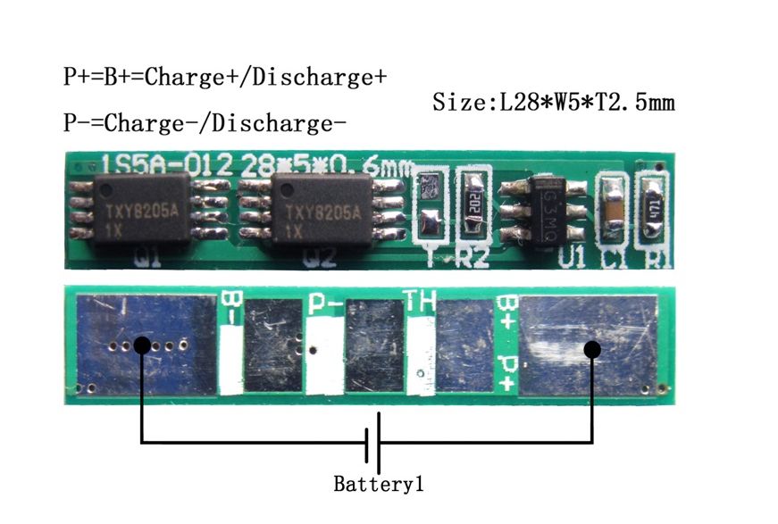 Hot Sale Battery PCM 1s 5A for Lipo/ LFP Battery