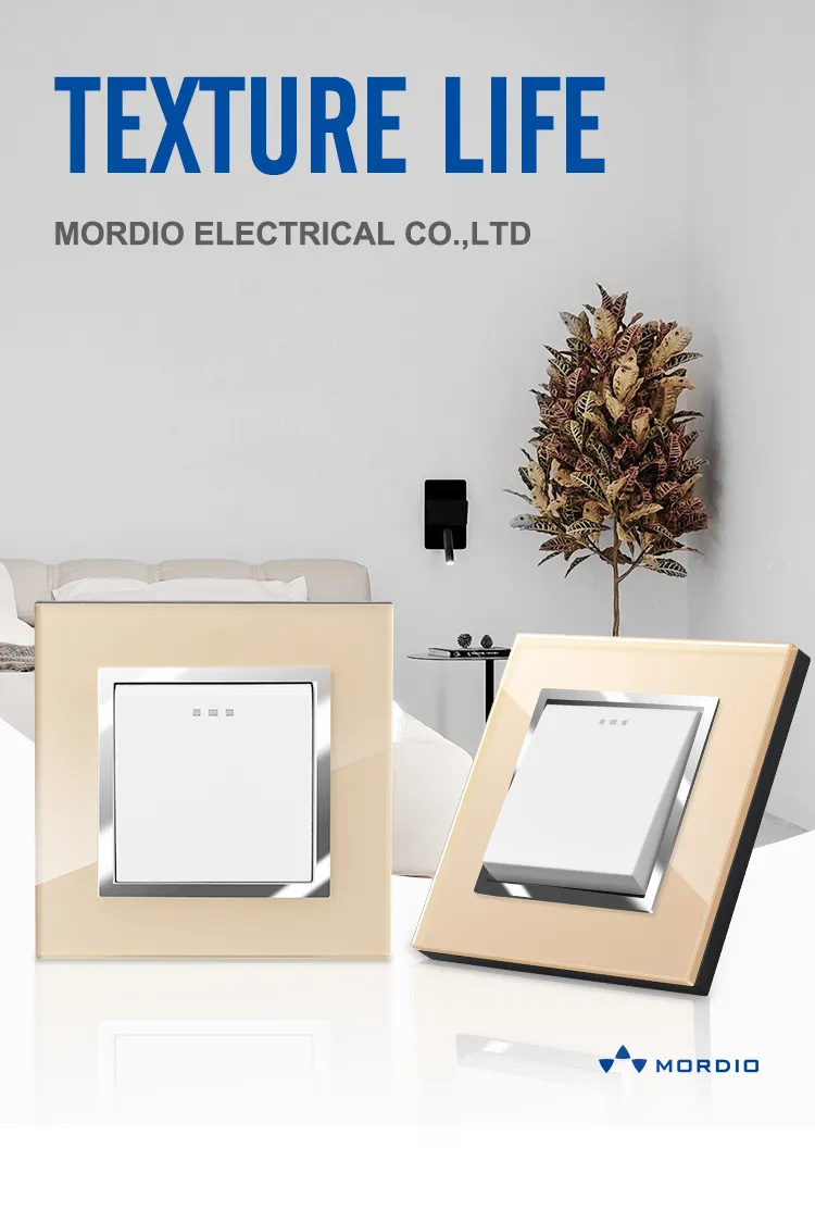 Household Acrylic Wall Switch and 16A Combination Grounding Wall Socket