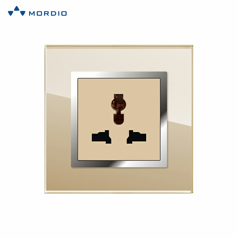 Household Acrylic Wall Switch and 16A Combination Grounding Wall Socket