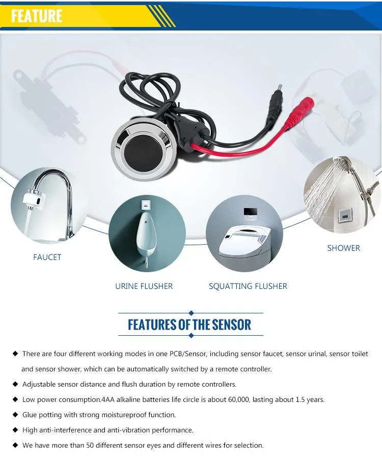 Infrared PIR Motion Sensor Switch PCBA for Automatic Taps and Flush Valves