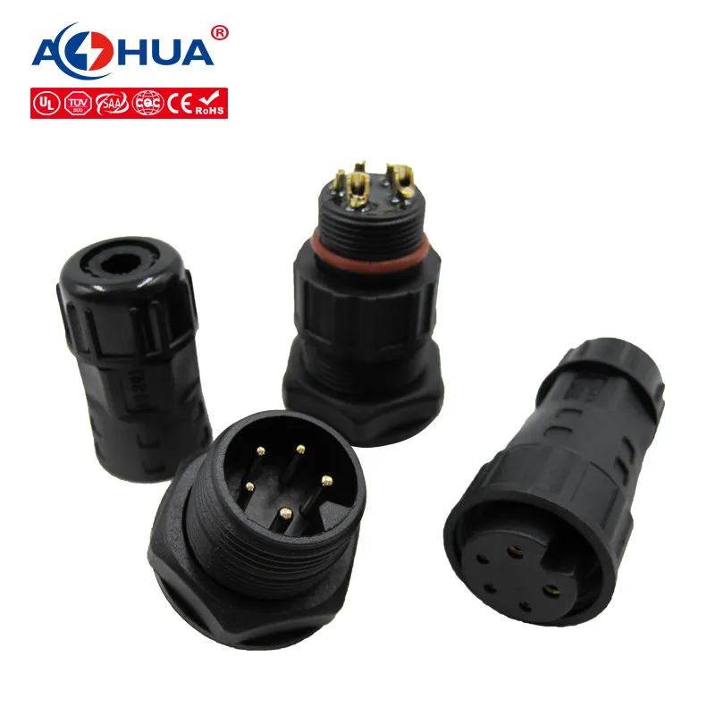 IP67 2+3pins Waterproof Pin Plug Wire Connector