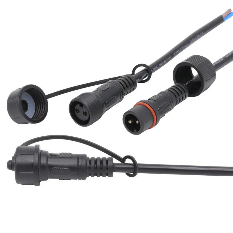 LED Light Over Mold Male to Female Power Cable Outdoor Waterproof Connector