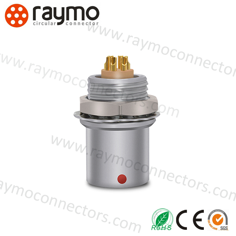 Lemos Ehg 0b 305 Panel Mount Fixed Receptacle 2 3 4 5 6 7 8 9 Pins Circular Connector with Protruding Shell