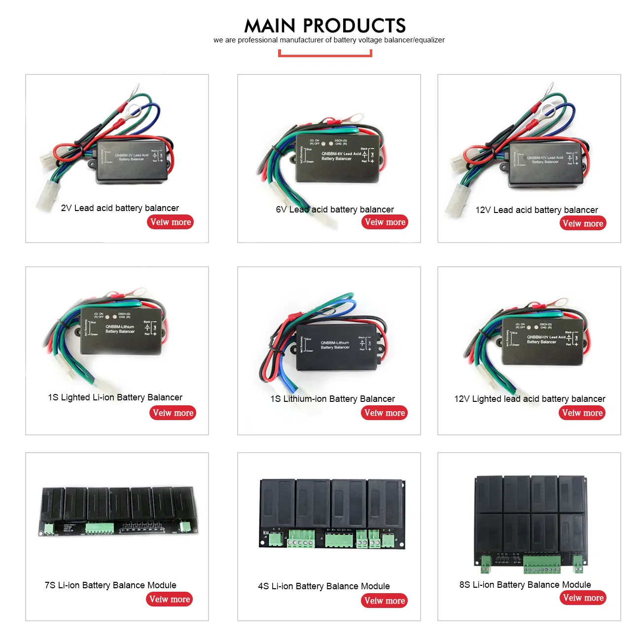 Lithium Battery Equalizer 1s Single Balancer with Instruction LED Light